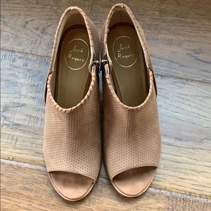 Jack Rogers peep toe booties